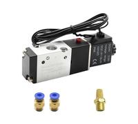 Válvula solenoide 3V110-06 de 1/8 pulgadas, 3/2 vías, neumática, control de aire, eléctrica, gas, magnética, cuerpo de aluminio, 1 unidad(3V110-06 Wire-PC8-01,AC220)