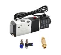 Válvula solenoide 3V110-06 de 1/8 pulgadas, 3/2 vías, neumática, control de aire, eléctrica, gas, magnética, cuerpo de aluminio, 1 unidad(3V110-06 Wire-SL4-01,AC220)