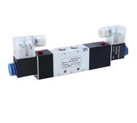 Válvula Solenoide 4V130C-06 4V230C-08, doble cabeza, control, 5 vías, 3 posiciones, retención de apagado, válvula direccional neumática(4V430C-15,AC24V)
