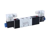 Válvula Solenoide 4V130C-06 4V230C-08, doble cabeza, doble control, 5 vías, 3 posiciones, retención de apagado, válvula direccional neumática(4V330C-10,AC220V)