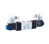 Válvula Solenoide 4v220-08 doble cabezal control doble 5 vías 2 posiciones retención de apagado válvula direccional neumática(With10mmFittings,AC220V)