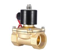 Válvula solenoide CA 220V DN32 Normalmente Cerrada Válvula electromagnética electromagnética de latón de 2 Posiciones, 1-1/4 "