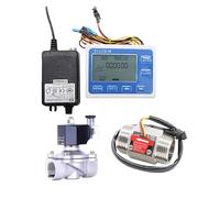 Válvula Solenoide, Controlador cuantitativo de flujo pantalla Digital DN25 + Sensor agua 1 "+ válvula solenoide for controlar y mostrar el líquido