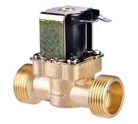 Válvula solenoide, DC 24V 3/4 "Latón Cerrado eléctricamente Válvula solenoide de latón normalmente cerrada - Fiable y resistente, anticorrosivo y preciso