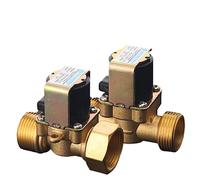 válvula solenoide de 1/2 ''3/4" electroválvula eléctrica de latón 12 v 24 v 220 v interruptor de flujo de entrada de agua para válvula de calentador de agua solar(3/4", 220VAC_NORMALLY CLOSED)