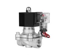 Válvula solenoide de 1/2" normalmente cerrada DN15 Válvulas solenoides de acero inoxidable(BSP_240VAC_NBR-SEAL)