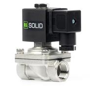 Válvula solenoide de 1,27 cm, acero inoxidable CA 220 V con sello Viton, normalmente cerrada, tipo caja de conexiones, rosca G