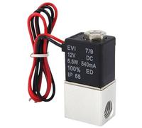 Válvula solenoide de 12 V CC de 1/4 pulgadas de 2 vías normalmente cerradas, válvulas neumáticas de acción directa para agua, aire y gas