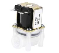 Válvula solenoide de 24 V CC de 1/4 pulgada, válvula solenoide plástica tipo N/C normalmente cerrada para máquina de agua pura