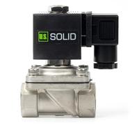 Válvula solenoide de 3/4 pulgadas, acero inoxidable CC 12 V con sello Viton, normalmente cerrada, tipo caja de conexiones, rosca G