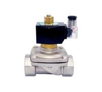 Válvula Solenoide de 40mm, 1,5 pulgadas, 24v, normalmente abierta, válvula eléctrica SS304 for agua, aire, diésel y aceite(BSP-24VAC)