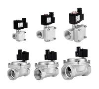 Válvula solenoide de acero inoxidable alta presión, normalmente cerrada, 1/2", 3/4", 1", 1-1/2", 2", 1,6 MPa, 0927, con fórmula piloto(24VDC-NBR-SEAL,0927300)