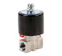 Válvula solenoide de acero inoxidable DN10 3/8'' normalmente cerrada, 24 V, 12, 220 y 110(G-240vac-nbr-seal)