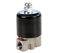 Válvula solenoide de acero inoxidable, DN8, 1/4 pulgadas normalmente cerrada/abierta, estructura de diafragma, diseño compacto (1/8 pulgadas, 230 V CA normalmente cerrada)