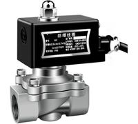 Válvula solenoide de acero inoxidable normalmente cerrada válvula de agua 220V 24V(DN10 AC220V)