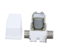 Válvula solenoide de agua de 12 V CC con cuerpo de cobre y puerto de rosca de 1/2 pulgada, cuenta con parada de reflujo integrada y colador de entrada para calentadores y equipos