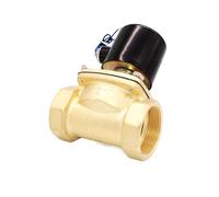 Válvula solenoide de agua de 2 pulgadas, 12 V, DN50, 2W-500-50, NPT G, latón, normalmente cerrada, alta temperatura, NBR, -5-80 grados(24vdc,2inch BSP)