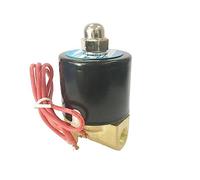 Válvula Solenoide de agua de bobina de cobre de 2 vías, 2w, latón, 1/8, 1/4, 3/8 pulgadas, 220V CA, normalmente cerrada, 2W025-06/08 2W040-10, cable tipo plomo, 1 Uds.(Dc12v,3/8 Inch)