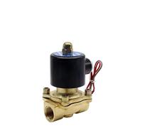 Válvula solenoide de agua eléctrica DN8 DN10 DN15 DN20 DN25 1/4 3/8 1/2 3/4 1 pulgada 12 V 24 220 normalmente cerrada for, aceite y aire(Dn10,DC24V)