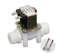 Válvula Solenoide de agua entrada eléctrica plástico, 12V, 24V, G1/2 ", for lavadora, dispensador, riego por aspersión jardín NC/NO(24V-NORMALLY OPEN)