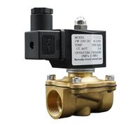 Válvula solenoide de agua, válvula de latón normalmente cerrada, 220V12V24V, válvula de diafragma de aire, agua, gas, 1/10.2 cm, 3/20.3 cm, 1/5.1 cm, 3/10.2 cm, 2.5 cm 5.1 cm (1/5.1 cm, DC12V)