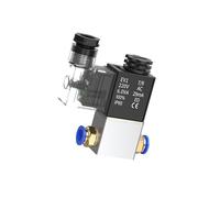 Válvula Solenoide De Aire, Agua Y Aceite 2V025-08 G1/4 NC, Normalmente Cerrada, Con Bobina LED, 2 Puertos, 2 Vías, CA 110 V, 220 V, 380 V, 12 V, 24 V CC 2V025(2V025-08 PC8 LED,DC12V)