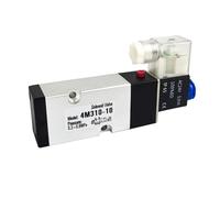 Válvula solenoide de aire de dos posiciones de cinco vías neumática electrónica 4M310-10 DC12V DC24V AC220V AC110V AC24V con accesorios de 4 mm 6 mm 8 mm(Only Valve,DC12V)