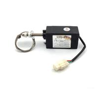 Válvula solenoide de apagado del generador diesel 12V 24V Válvula magnética de control de apagado de combustible para motores marinos Respuesta rápida ABS negro (A)