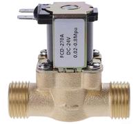 Válvula solenoide de cobre normalmente cerrada DC12V 24V AC220V apagado eléctrico para riego de fontanería DN15 DN20 Cuerpo de latón 60x65mm (AC220V DN15)
