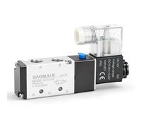 Válvula solenoide de control de aire neumático Baomain 4V210-08 DC 12 V 5 vías 2 posiciones PT1/4" tipo de acción piloto interno control eléctrico único