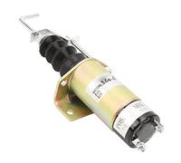 Válvula solenoide de corte, válvula solenoide de parada de para motor Lister-Peter, CC 12 V, 366-07197 SA-3405T 1502-12C7U2B2S, repuesto compatible con acero aleado