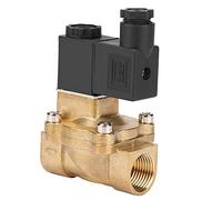Válvula solenoide de dos puertos y dos posiciones, accionada por piloto, normalmente cerrada, G1/2; válvula eléctrica para agua, aire y aceite; cuerpo de latón; presión máxima de (CC 24 V)