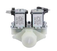 Válvula solenoide de entrada de agua eléctrica dual de presión, DN20 G3/4, 1 en 2, CC 12 V, CA 24 V, 220 V, normalmente cerrada for lavadora