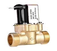 Válvula solenoide de latón, 1/2 "DC 24 V Control de agua normalmente cerrada Sin consumo de energía Válvula magnética solenoide de guía eléctrica de latón para control de flujo de agua
