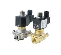 Válvula solenoide de latón/acero inoxidable normalmente abierta DN15 DN20 1/2 3/4 pulgadas 1 pieza(DN20,BRASS_DC24V)