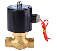 Válvula solenoide de latón de dos vías, normalmente cerrada; válvula solenoide para aire, agua y vapor; válvula pilotada resistente a altas temperaturas con rosca G3/8" para (CC 24 V)