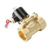 Válvula solenoide de latón Electroválvula eléctrica de latón de 1/4", 3/8", 1/2", 3/4", 1" y 2", 12 V CC, 24 V CC, 220 V CA, 110 V, normalmente cerrada(1/4",BSP_120VAC)