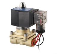 Válvula solenoide de latón macizo de 1/2 pulgadas 220 V CA Control directo para agua y aire Junta robusta Bobina de cobre Control confiable Aplicación industrial Fácil montaje duradero