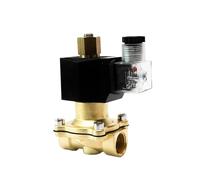 Válvula solenoide de latón normalmente abierta de 1/4" 1/2" 3/4" 1" 2" 220V CA 24V DC 12V DC 24V CA 110V CA electroválvula normalmente abierta (24vac,1.25 pulgadas)