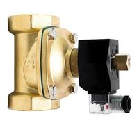 Válvula Solenoide de latón normalmente abierta de 2 pulgadas, interruptor eléctrico resistente al agua IP65 for agua(12VDC)