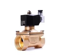 Válvula solenoide de latón normalmente cerrada de 1/2 3/4 1/2 pulgadas, 220 V CA, 12 V CC, 24 V CC, 1 unidad(1-1/4",12VDC)