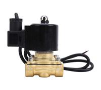 Válvula Solenoide de Latón Normalmente Cerrada de Acción Directa, Válvula Solenoide NC G1/2in, con Bobina Impermeable 2A-160-15 para Agua Gas Aceite, Válvula de 2 Vías con Rosca He (CC 24 V)
