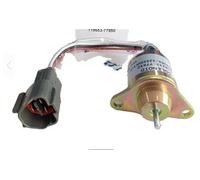 Válvula solenoide de parada de apagado de combustible de automóvil de 12 V y 24 V for 4TNV98, 4TNV94, 11923377932, 1503ES-12S5SUC12S(12V grey plug)
