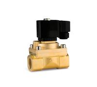 Válvula solenoide de pistón de latón - DC12V, DC24V, AC220V - Normalmente cerrada - Control de fluido duradero y eficiente(DN25 DC12V)