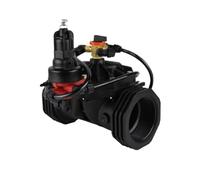 Válvula solenoide de plástico 24 V CA/CC, normalmente abierta, válvula riego manual for aspersores, cinta goteo, medios agua ajustables