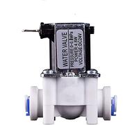 Válvula Solenoide de plástico eléctrica 12V 24V normalmente cerrada 1/4 3/8 pulgadas tubo manguera conexión rápida sistema ósmosis inversa agua útil(24v,9.53mm)