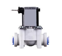 Válvula Solenoide De Plástico Eléctrica DC12V DC24V AC NO/NC 1/4 "3/8" Tubo Manguera Conexión Rápida Sistema Ósmosis Inversa Agua RO(9.5mm OD,12V_NORMALLY OPEN)