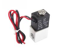 Válvula solenoide del compresor de aire 1/4 normalmente cerrada 12 V 24 V 110 V 220 V voltaje for válvulas solenoides de aluminio neumáticas de aceite de agua de aire(12V DC)