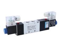 Válvula solenoide direccional neumática de doble cabezal, 5 vías, 3 posiciones, con apagado y retención, 4V130C-06 4V230C-08(4v230c-08,DC24V)