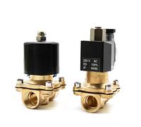 Válvula Solenoide Eléctrica 1/4 Quot; 3/8 quot; 1/2 litro; 3/4 quot; 1 cita; DN8/10/15/20/25/50 Neumático normalmente cerrado for agua aceite aire 12V 24V 220V 110V 1 Uds(220V-NORMALLY CLOSED,DN50)